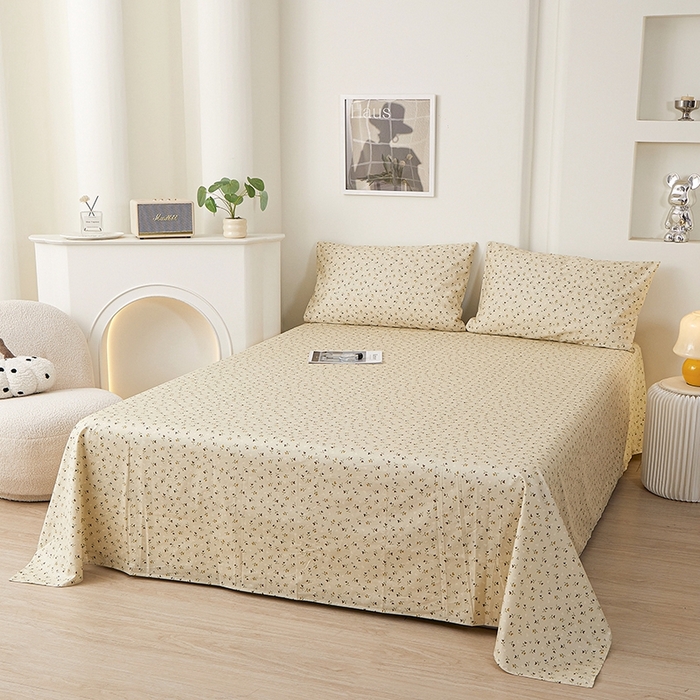 91家纺网 家纺一手货源 找家纺 一米阳光 2026年春夏新款小清新全AA版全棉纯棉四件套 莫妮卡