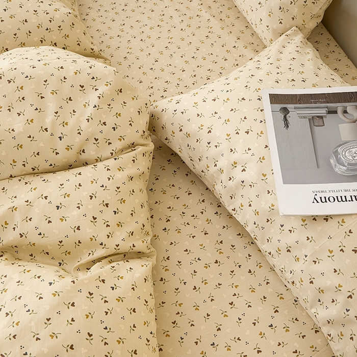 91家纺网 家纺一手货源 找家纺 一米阳光 2026年春夏新款小清新全AA版全棉纯棉四件套 莫妮卡