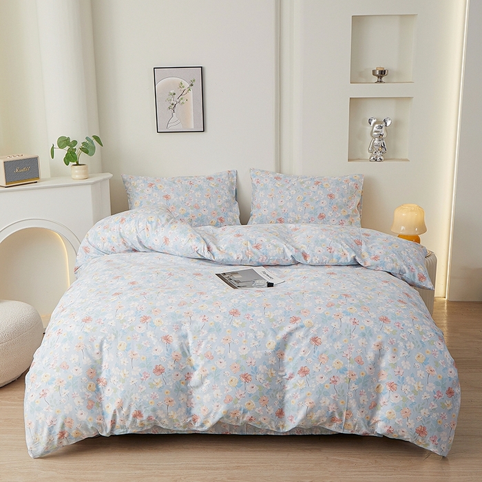 一米阳光 2026年春夏新款小清新全AA版全棉纯棉四件套 浅浅花香