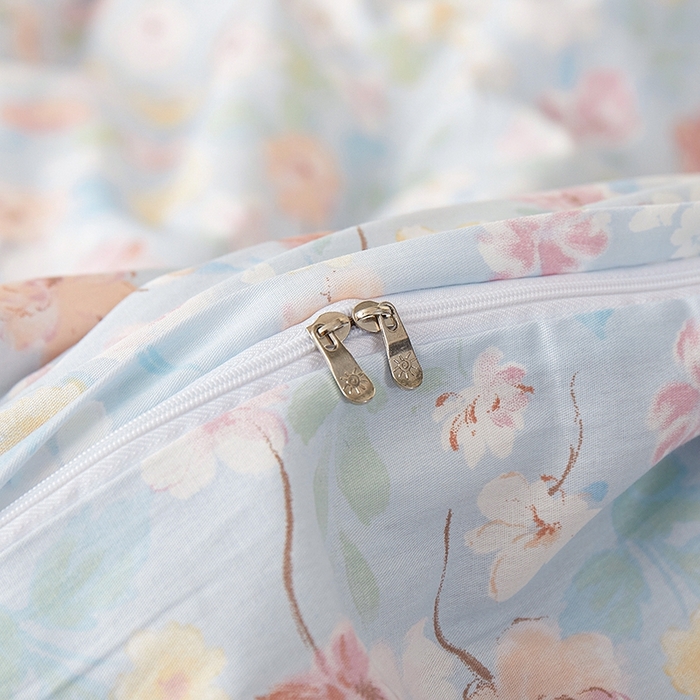 91家纺网 家纺一手货源 找家纺 一米阳光 2026年春夏新款小清新全AA版全棉纯棉四件套 浅浅花香