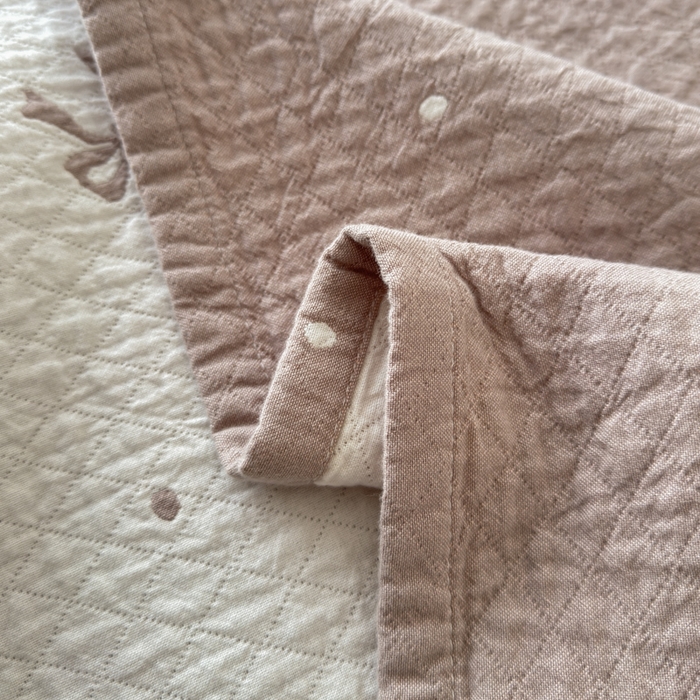 91家纺网 家纺一手货源 找家纺 乐家毛巾被（工厂自产自销） 2026新款精梳安心棉色织提花床盖毛巾被两用 蝴蝶结床盖