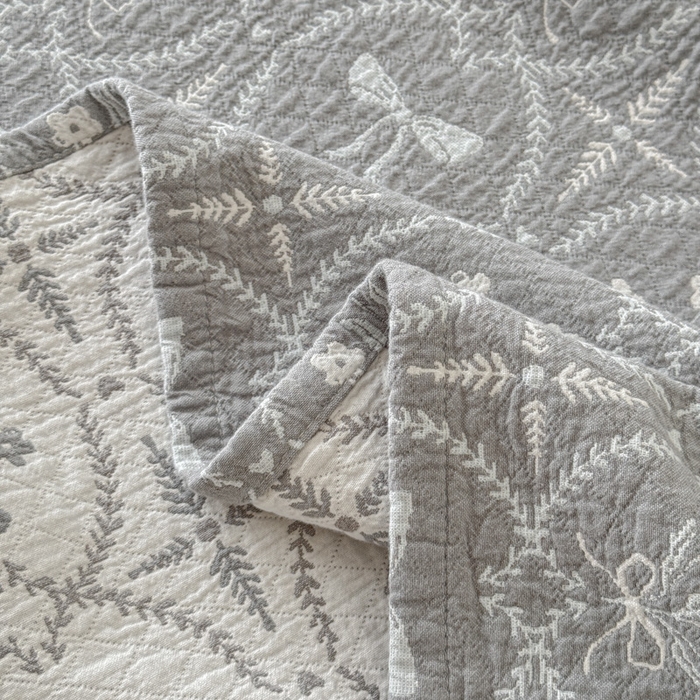 91家纺网 家纺一手货源 找家纺 乐家毛巾被（工厂自产自销） 2026新款精梳安心棉色织提花床盖毛巾被两用 花束来信床盖