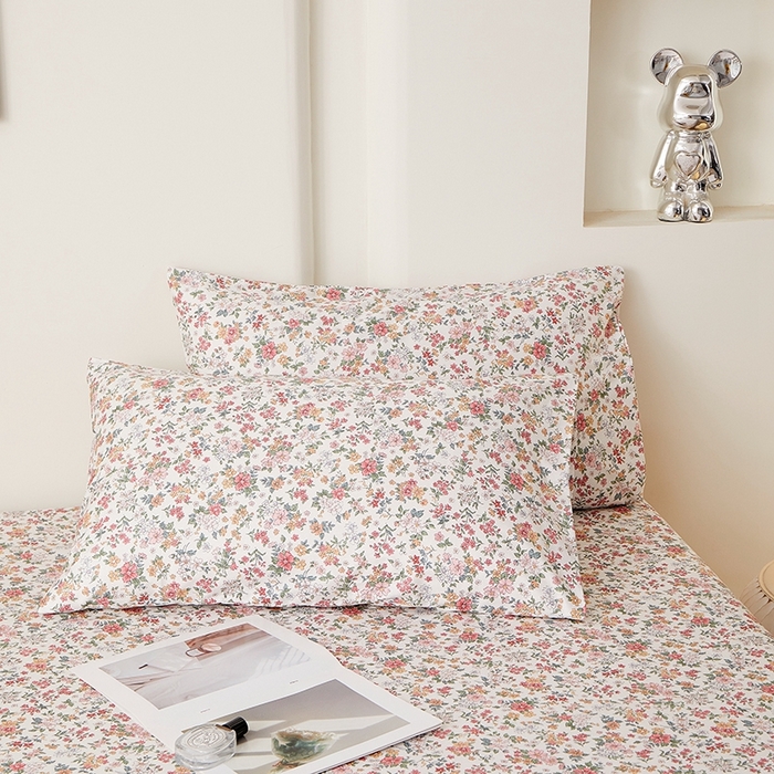 91家纺网 家纺一手货源 找家纺 一米阳光 2026年春夏新款小清新全AA版全棉纯棉四件套 烟雨柔情