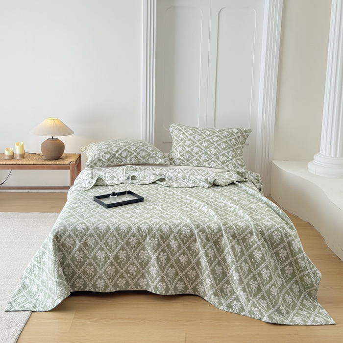 91家纺网 家纺一手货源 找家纺 乐家毛巾被（工厂自产自销） 2026新款精梳安心棉色织提花床盖毛巾被两用 花屿床盖