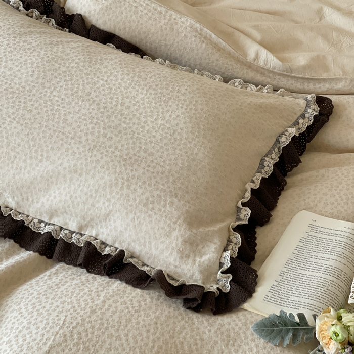 91家纺网 家纺一手货源 找家纺 （总）玛奇朵 2026新款法式复古棉麻提花四件套-花茹梦