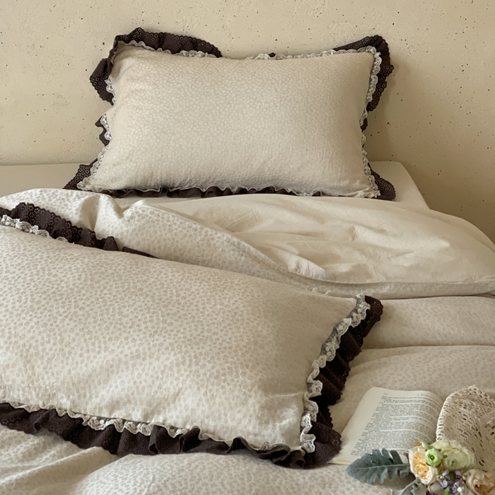 91家纺网 家纺一手货源 找家纺 （总）玛奇朵 2026新款法式复古棉麻提花四件套-花茹梦