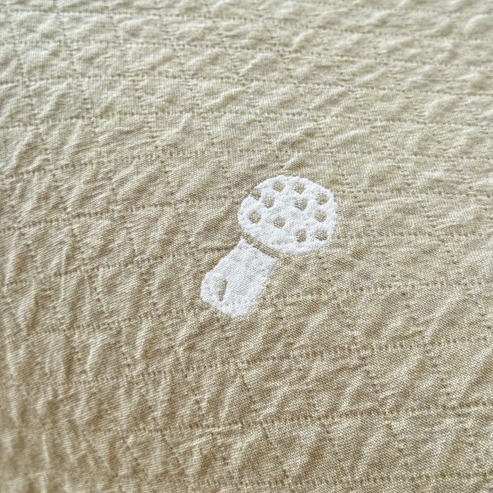 91家纺网 家纺一手货源 找家纺 乐家毛巾被（工厂自产自销） 2026新款精梳安心棉色织提花床盖毛巾被两用 蘑菇眠床盖