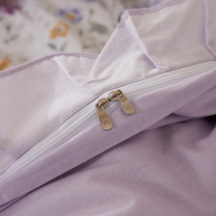 91家纺网 家纺一手货源 找家纺 一米阳光 2026年春夏新款小清新花边款全棉纯棉四件套 阿紫