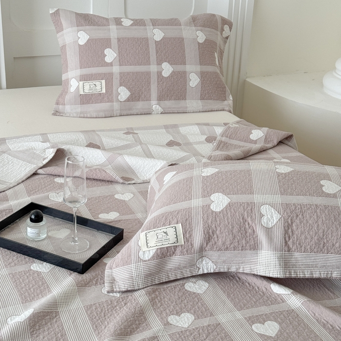 91家纺网 家纺一手货源 找家纺 乐家毛巾被（工厂自产自销） 2026新款精梳安心棉色织提花床盖毛巾被两用 心花床盖