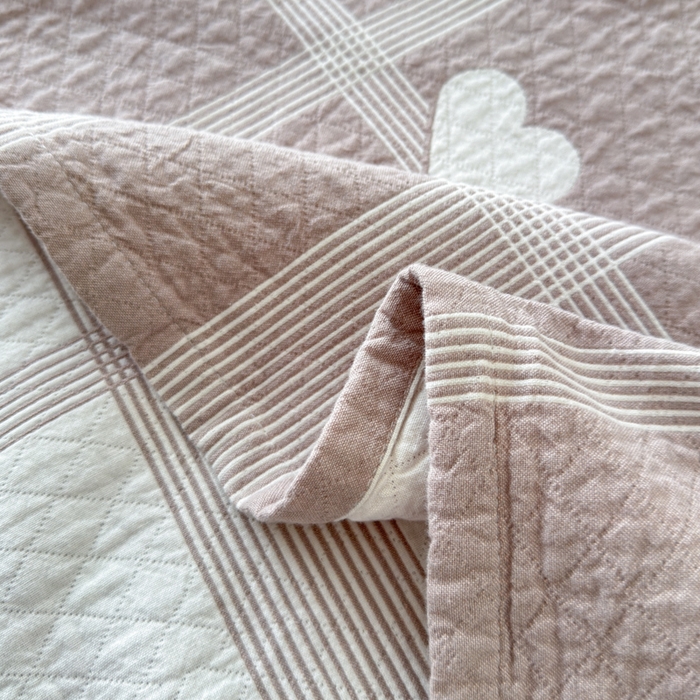 91家纺网 家纺一手货源 找家纺 乐家毛巾被（工厂自产自销） 2026新款精梳安心棉色织提花床盖毛巾被两用 心花床盖