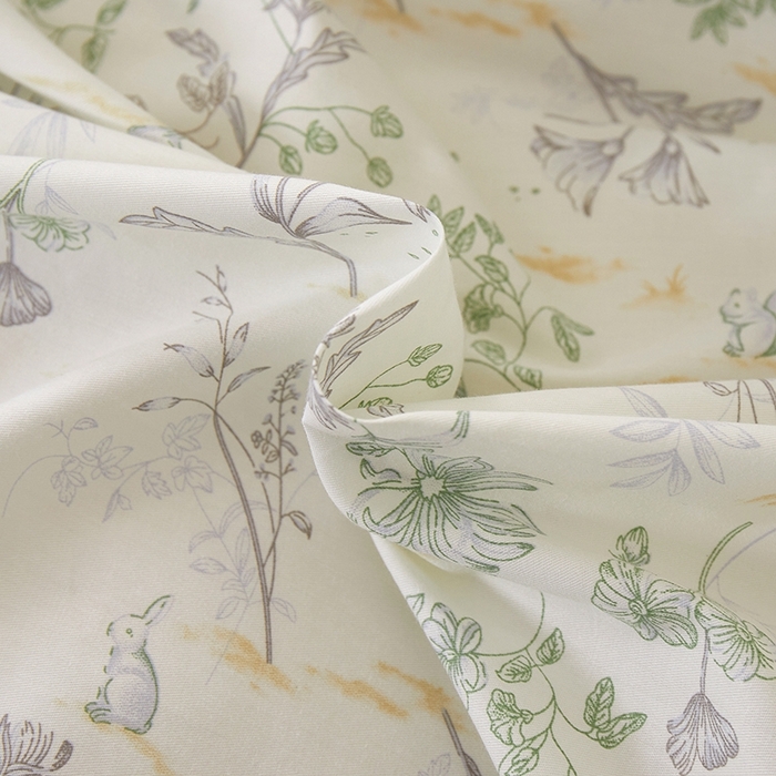 91家纺网 家纺一手货源 找家纺 一米阳光 2026年春夏新款小清新花边款全棉纯棉四件套 初春