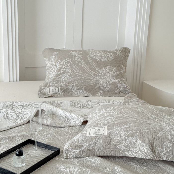 91家纺网 家纺一手货源 找家纺 乐家毛巾被（工厂自产自销） 2026新款精梳安心棉色织提花床盖毛巾被两用 野间草木床盖