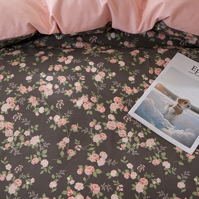 91家纺网 家纺一手货源 找家纺 一米阳光 2026年春夏新款小清新花边款全棉纯棉四件套 韶华