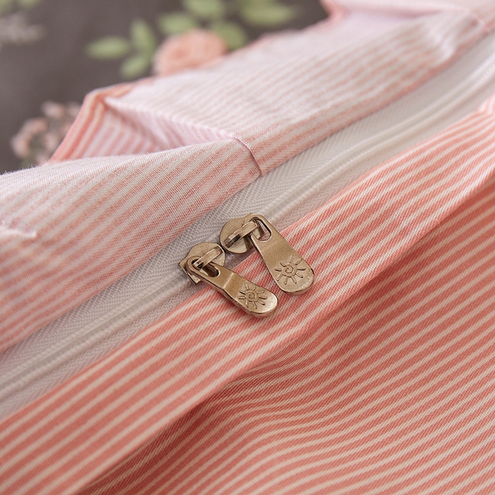 91家纺网 家纺一手货源 找家纺 一米阳光 2026年春夏新款小清新花边款全棉纯棉四件套 韶华