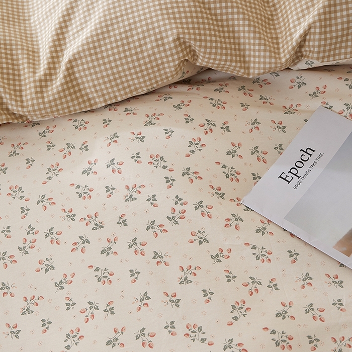 91家纺网 家纺一手货源 找家纺 一米阳光 2026年春夏新款小清新花边款全棉纯棉四件套 夏沁