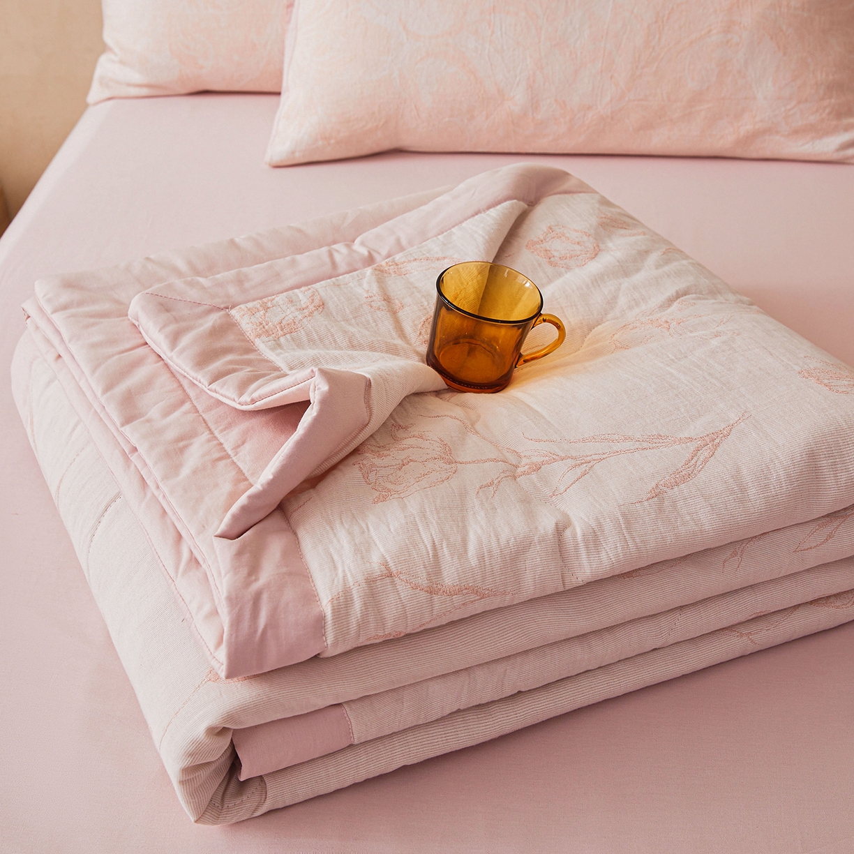 91家纺网 家纺一手货源 找家纺 （总）乐家毛巾被（工厂自产自销） 2026新款全棉色织三层提花夏季大豆纤维被