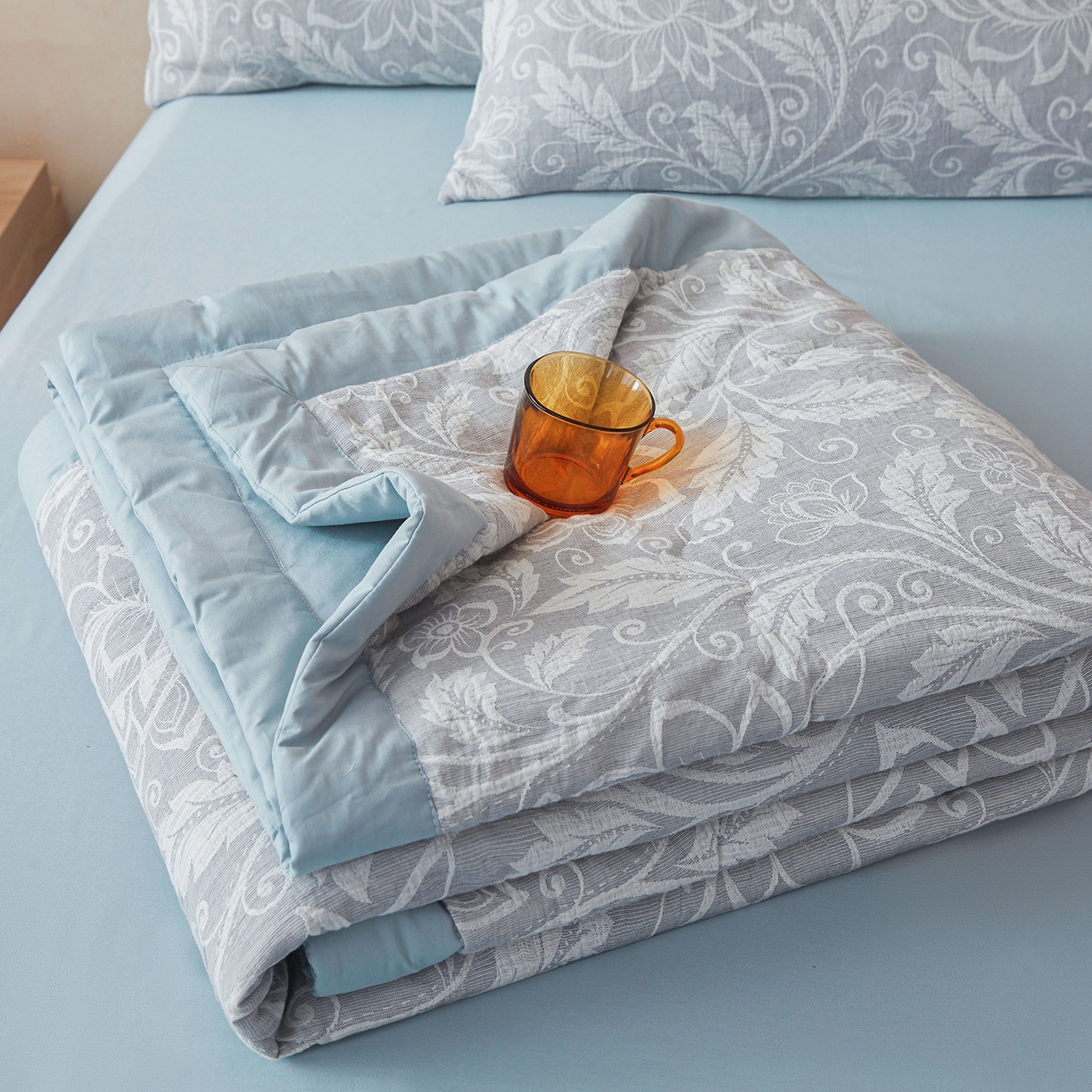 91家纺网 家纺一手货源 找家纺 （总）乐家毛巾被（工厂自产自销） 2026新款全棉色织三层提花夏季大豆纤维被