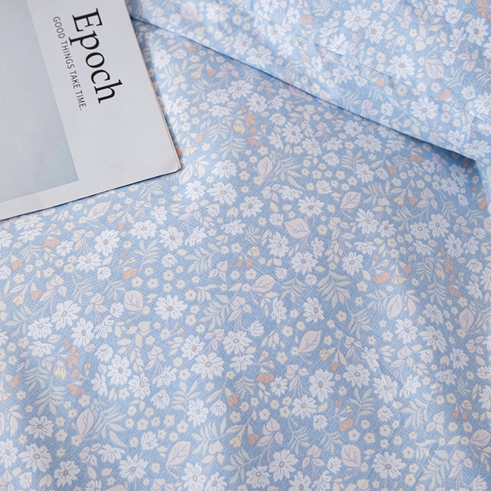 91家纺网 家纺一手货源 找家纺 一米阳光 2026年春夏新款小清新白色小花边全棉纯棉四件套 花雅图