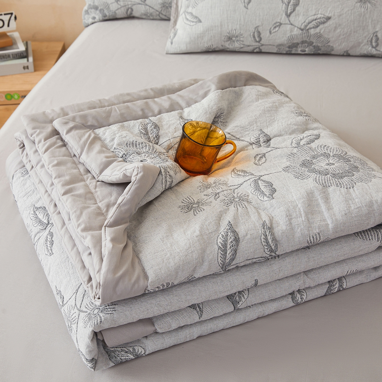 91家纺网 家纺一手货源 找家纺 （总）乐家毛巾被（工厂自产自销） 2026新款全棉色织三层提花夏季大豆纤维被