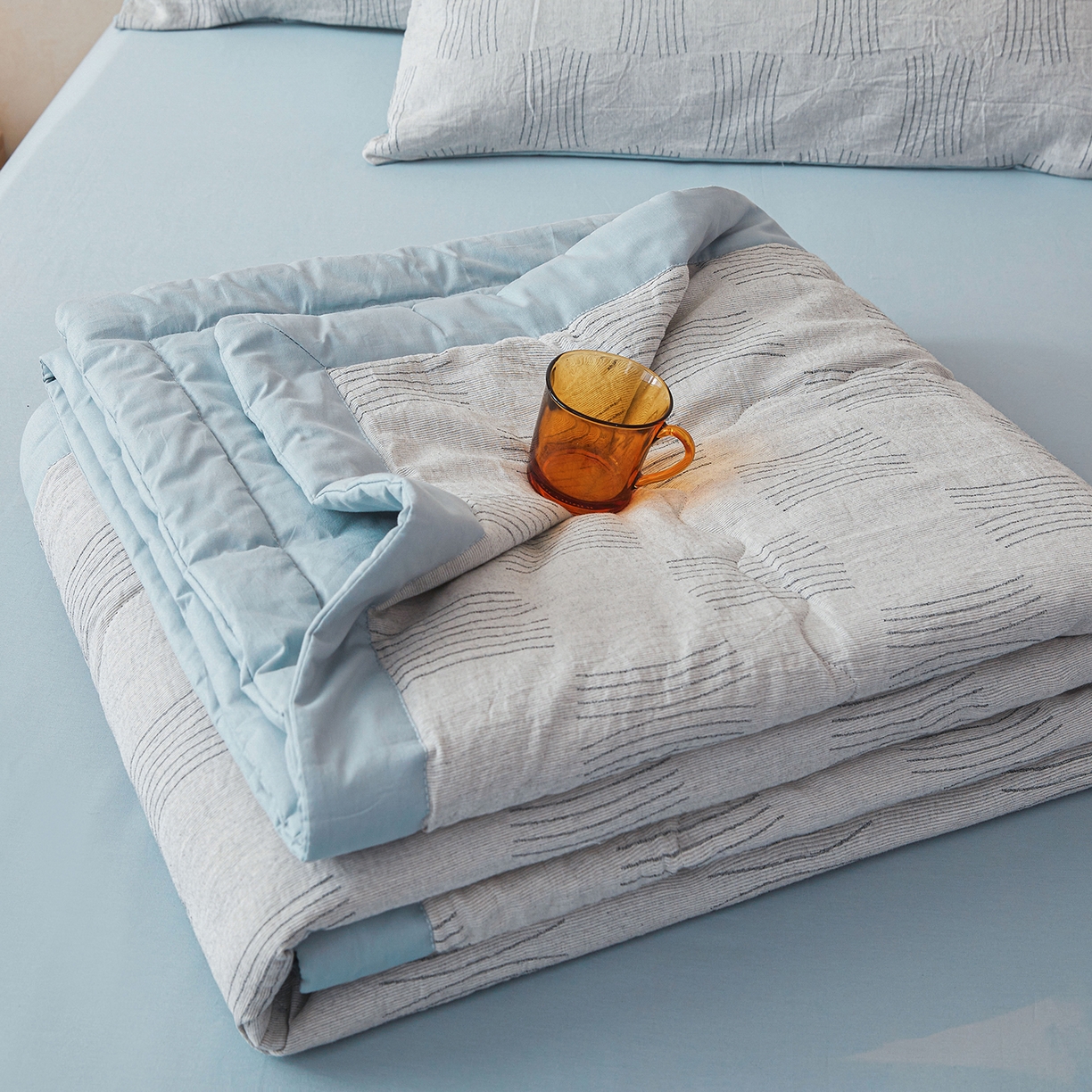 91家纺网 家纺一手货源 找家纺 （总）乐家毛巾被（工厂自产自销） 2026新款全棉色织三层提花夏季大豆纤维被