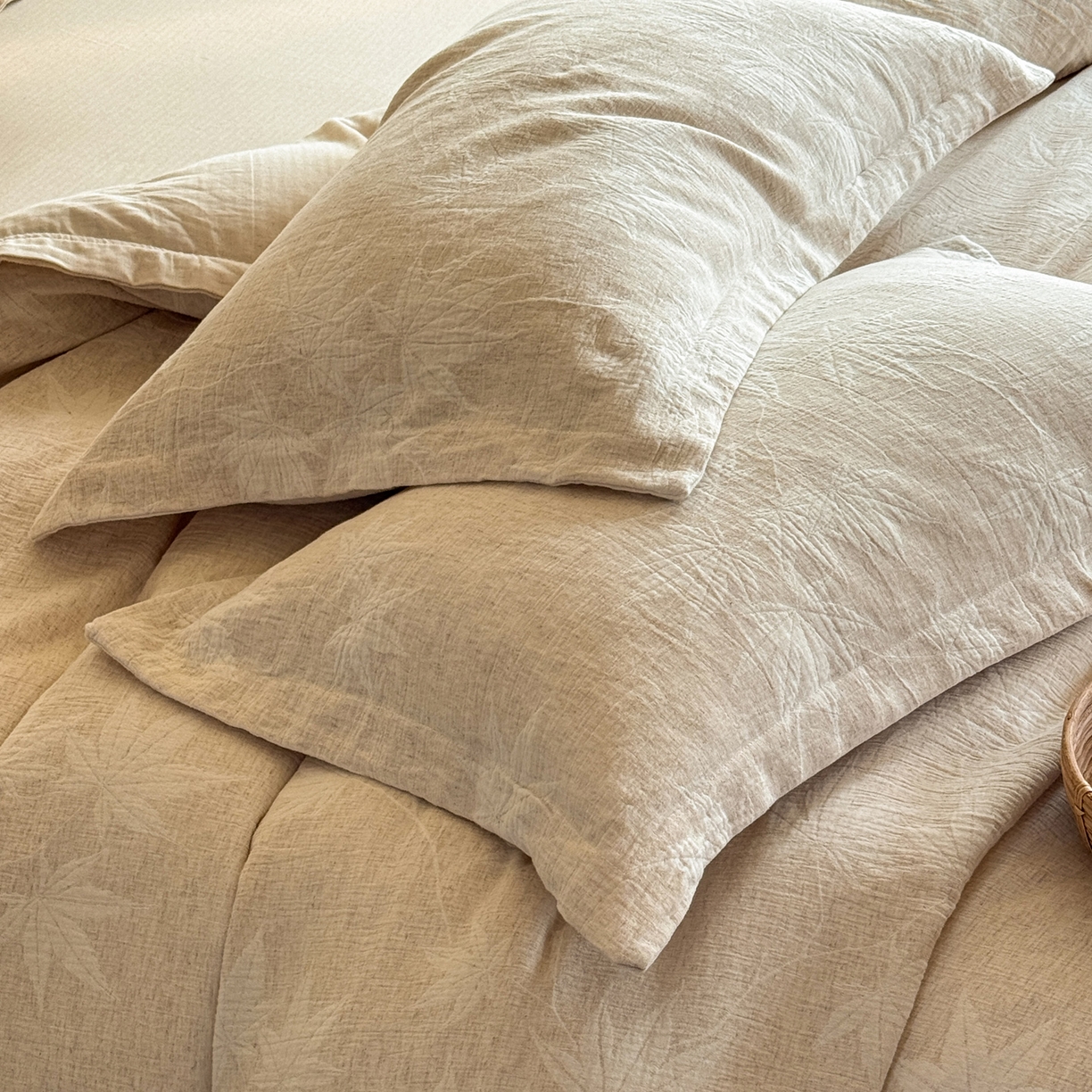 91家纺网 家纺一手货源 找家纺 （总）澳萝拉 2026新款棉麻提花压边四件套