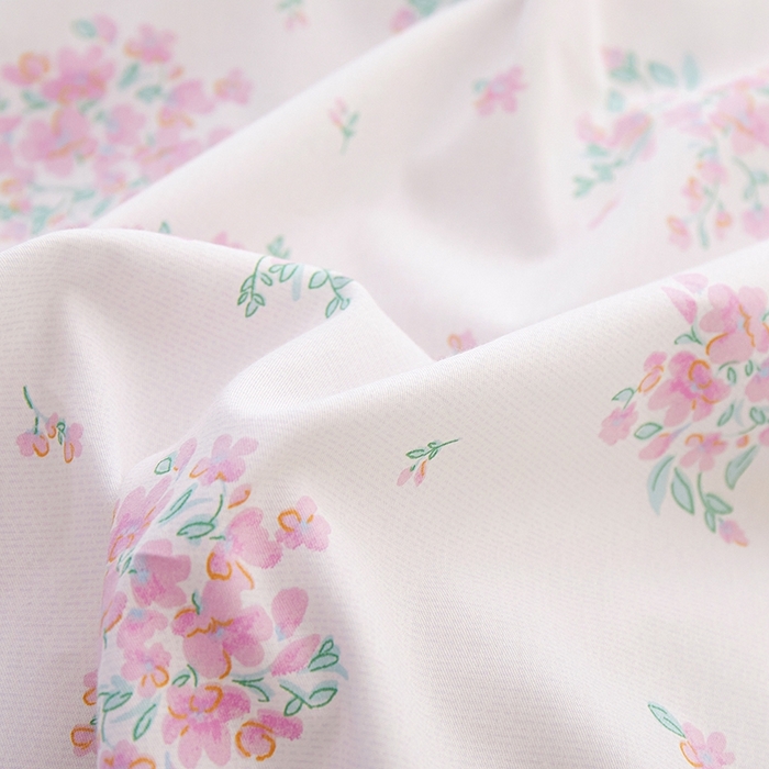 91家纺网 家纺一手货源 找家纺 一米阳光 2026年春夏新款小清新蝴蝶结绑带款全棉纯棉四件套 花簇