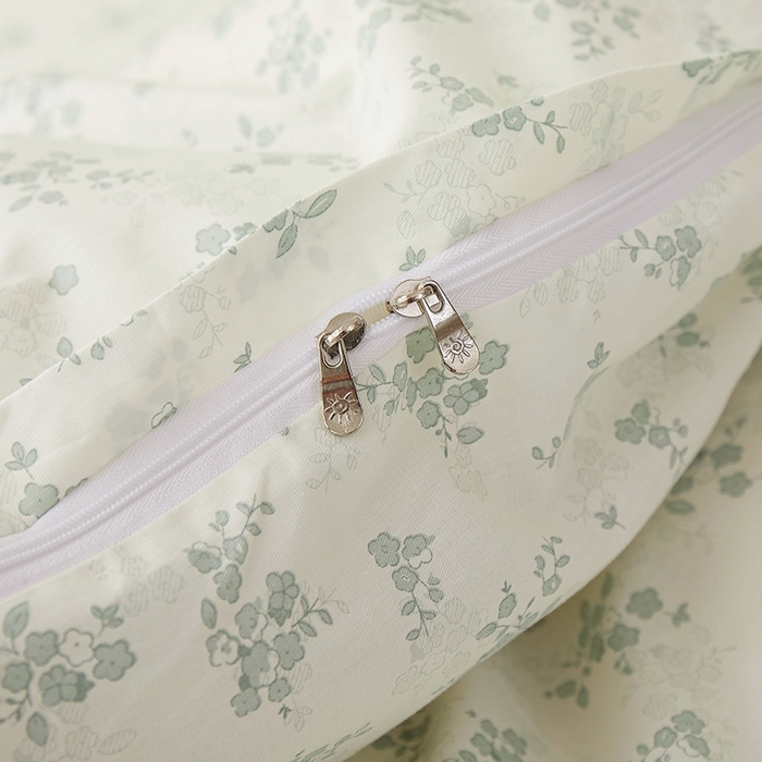 91家纺网 家纺一手货源 找家纺 一米阳光 2026年春夏新款小清新蝴蝶结绑带款全棉纯棉四件套 徐徐花开