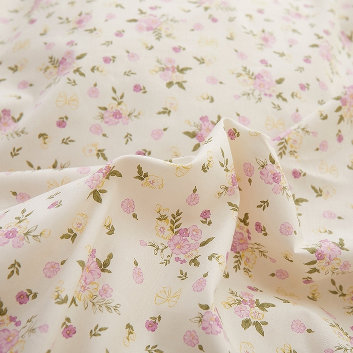 91家纺网 家纺一手货源 找家纺 一米阳光 2026年春夏新款小清新蝴蝶结绑带款全棉纯棉四件套 紫霞仙子