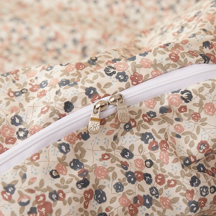 91家纺网 家纺一手货源 找家纺 一米阳光 2026年春夏新款小清新蝴蝶结绑带款全棉纯棉四件套 星辰蔷薇