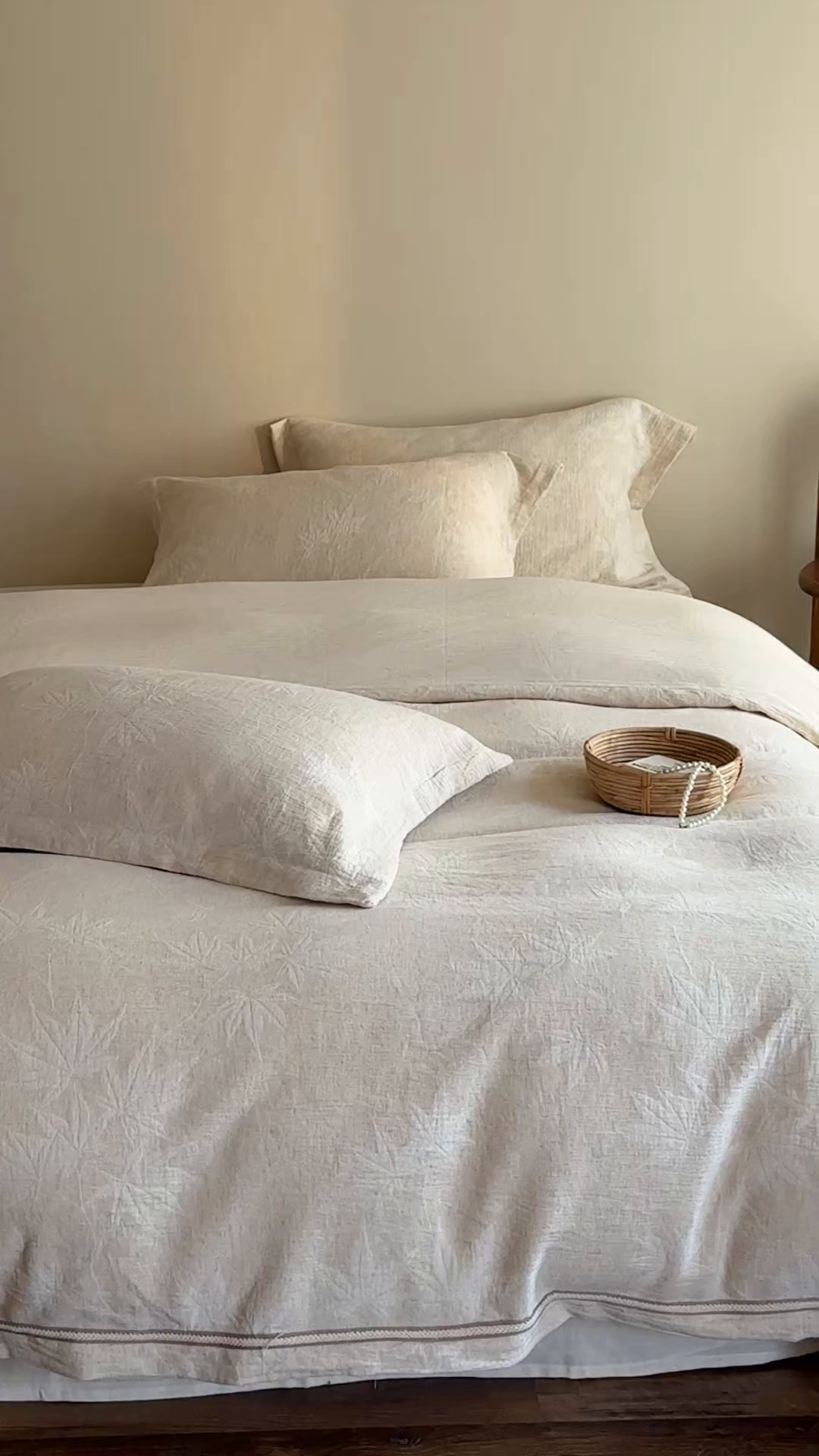 91家纺网 家纺一手货源 找家纺 （总）澳萝拉 2026新款棉麻提花压边四件套