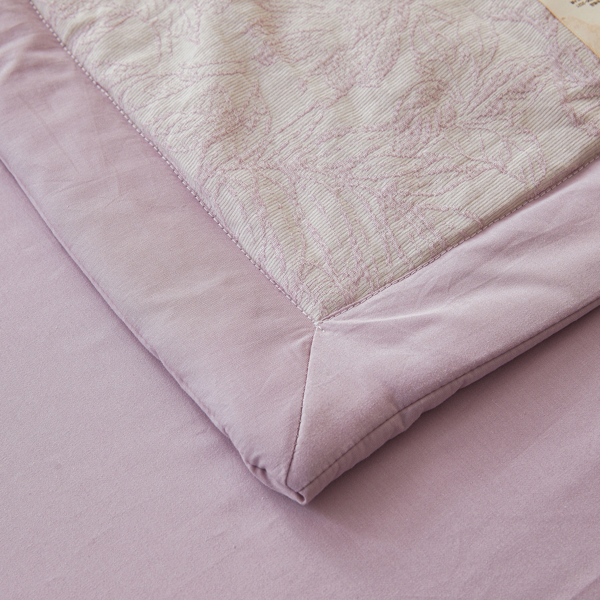 91家纺网 家纺一手货源 找家纺 乐家毛巾被（工厂自产自销） 2026新款全棉色织三层提花夏季大豆纤维被 绿意丛生