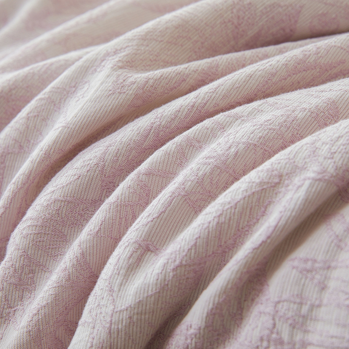 91家纺网 家纺一手货源 找家纺 乐家毛巾被（工厂自产自销） 2026新款全棉色织三层提花夏季大豆纤维被 绿意丛生