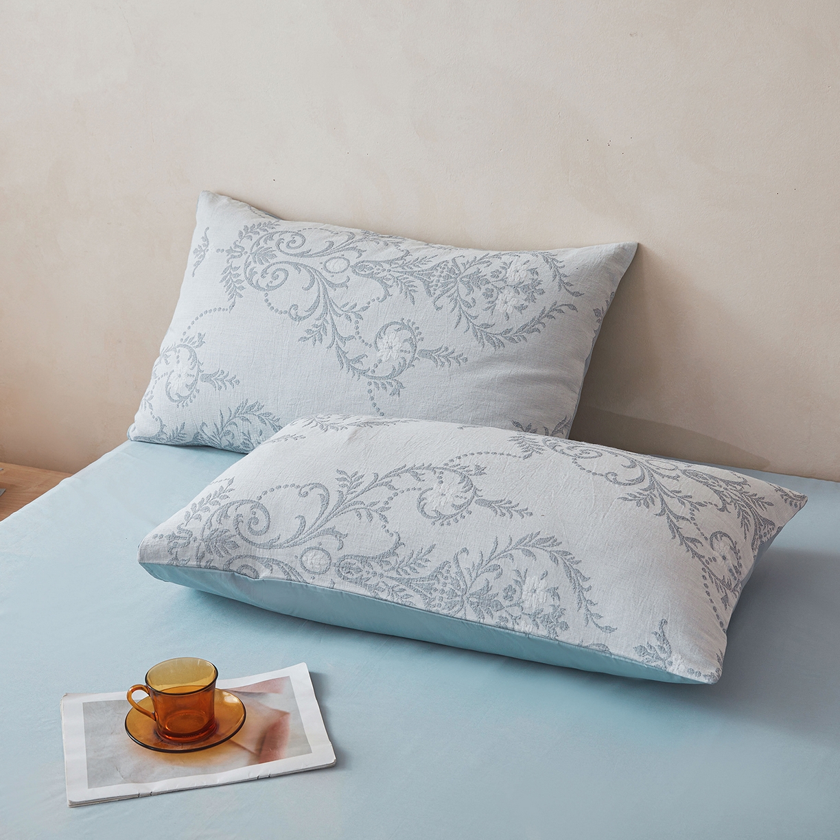 91家纺网 家纺一手货源 找家纺 乐家毛巾被（工厂自产自销） 2026新款全棉色织三层提花夏季大豆纤维被 迷雾