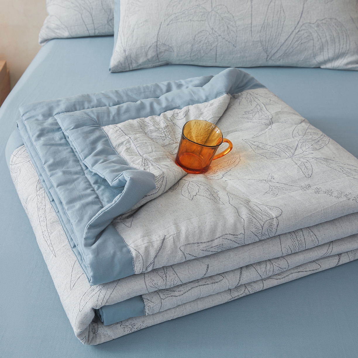 乐家毛巾被（工厂自产自销） 2026新款全棉色织三层提花夏季大豆纤维被 绮华