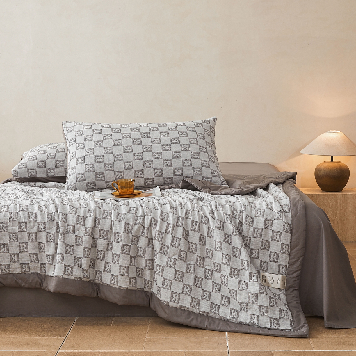 91家纺网 家纺一手货源 找家纺 乐家毛巾被（工厂自产自销） 2026新款全棉色织三层提花夏季大豆纤维被 轻奢R