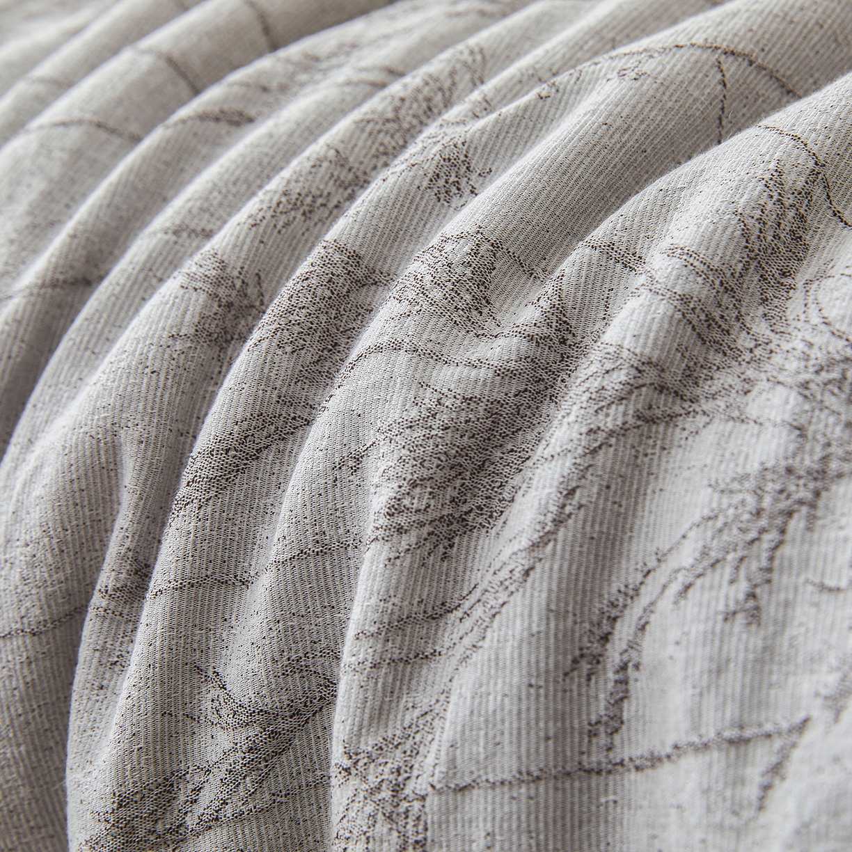 91家纺网 家纺一手货源 找家纺 乐家毛巾被（工厂自产自销） 2026新款全棉色织三层提花夏季大豆纤维被 疏影