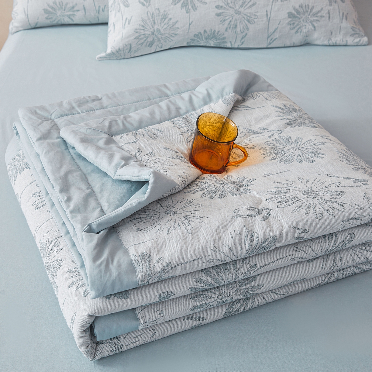 乐家毛巾被（工厂自产自销） 2026新款全棉色织三层提花夏季大豆纤维被 小雏菊