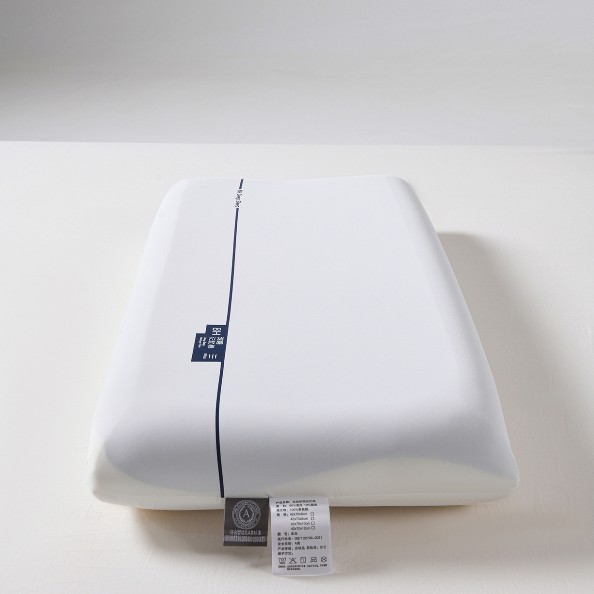 91家纺网 家纺一手货源 找家纺 优芯选 2026新款零压力记忆枕某朵同款酒店记忆棉枕深睡眠云朵双芯蓝白Pro零压记忆棉枕 云朵护颈pro第二代记忆枕