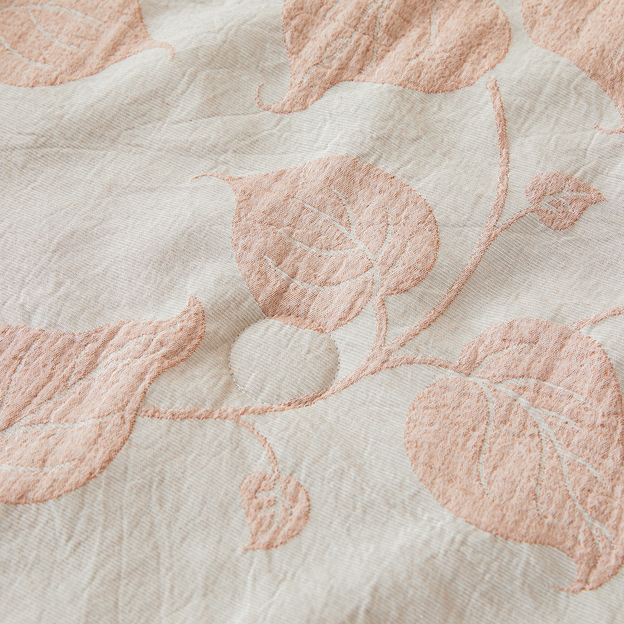 91家纺网 家纺一手货源 找家纺 乐家毛巾被（工厂自产自销） 2026新款全棉色织三层提花夏季大豆纤维被 枝繁叶茂