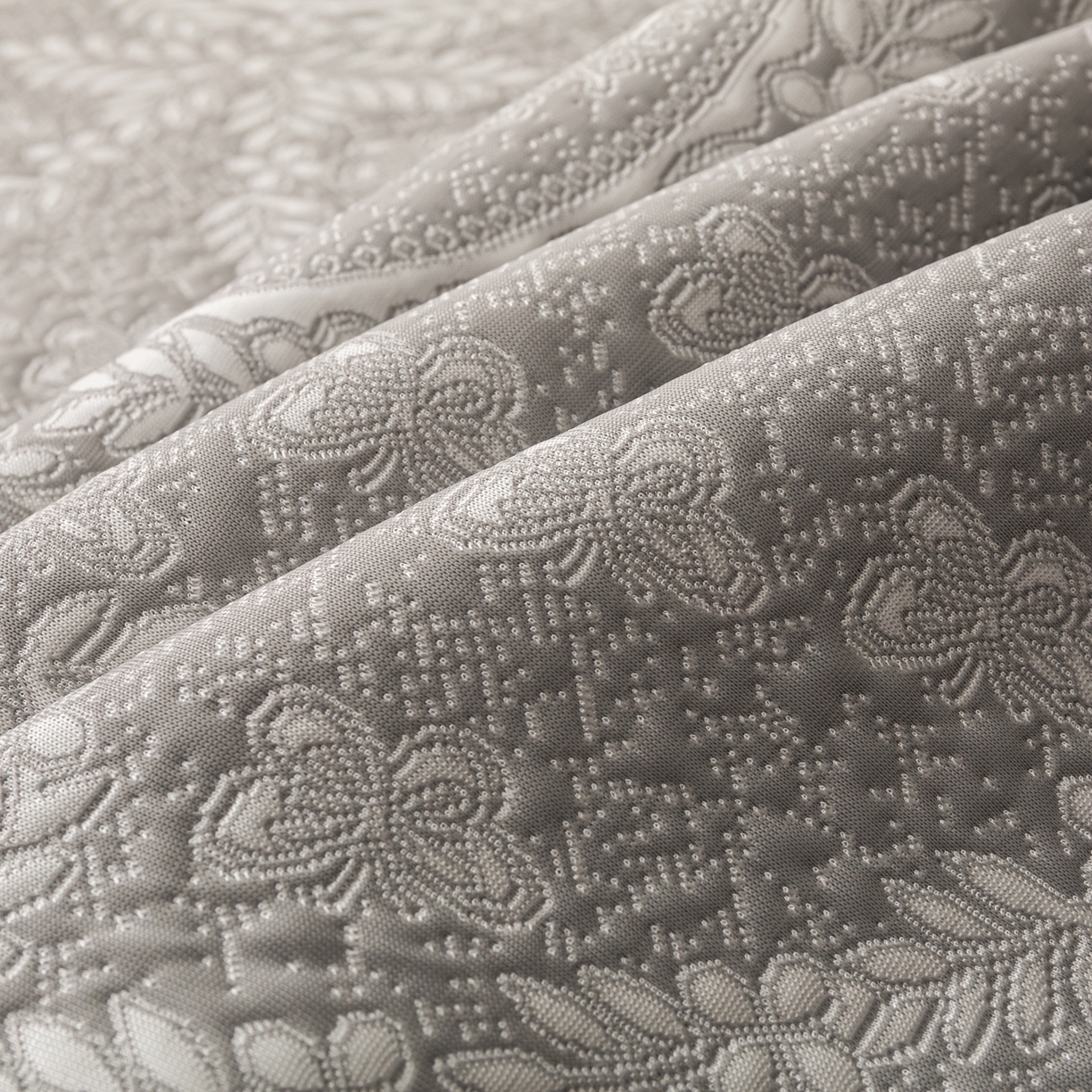 91家纺网 家纺一手货源 找家纺 雅居纺家纺 2026新款花间蝶梦款凉感床裙凉席席子 花间蝶梦-灰