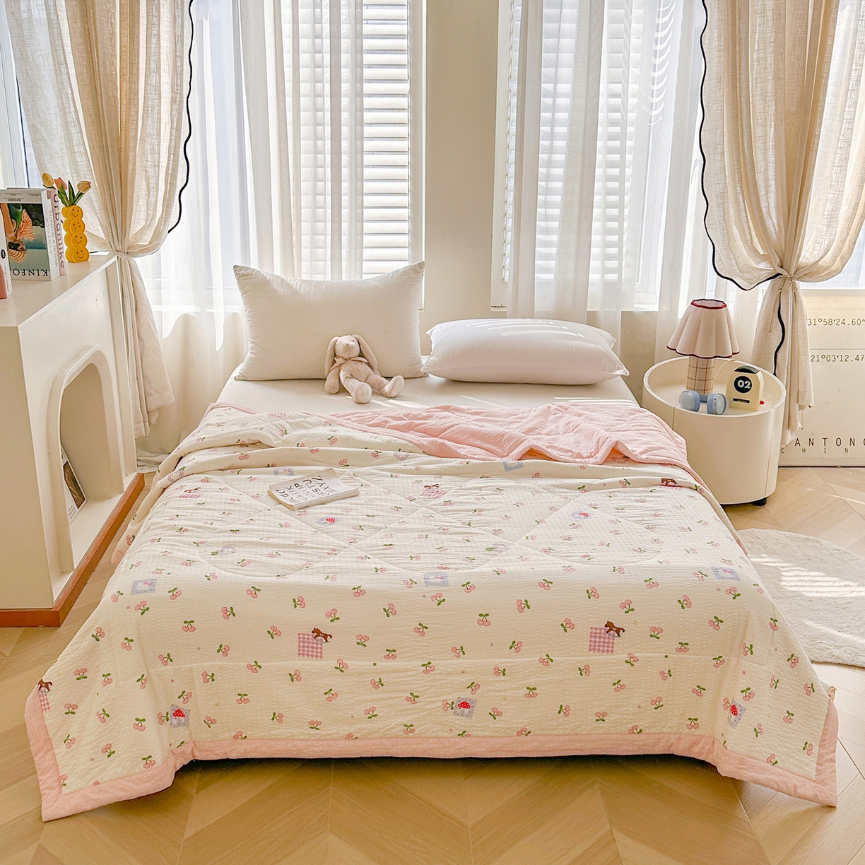 91家纺网 家纺一手货源 找家纺 （总）魅图家纺 2026新款泡芙纱新疆棉花夏被