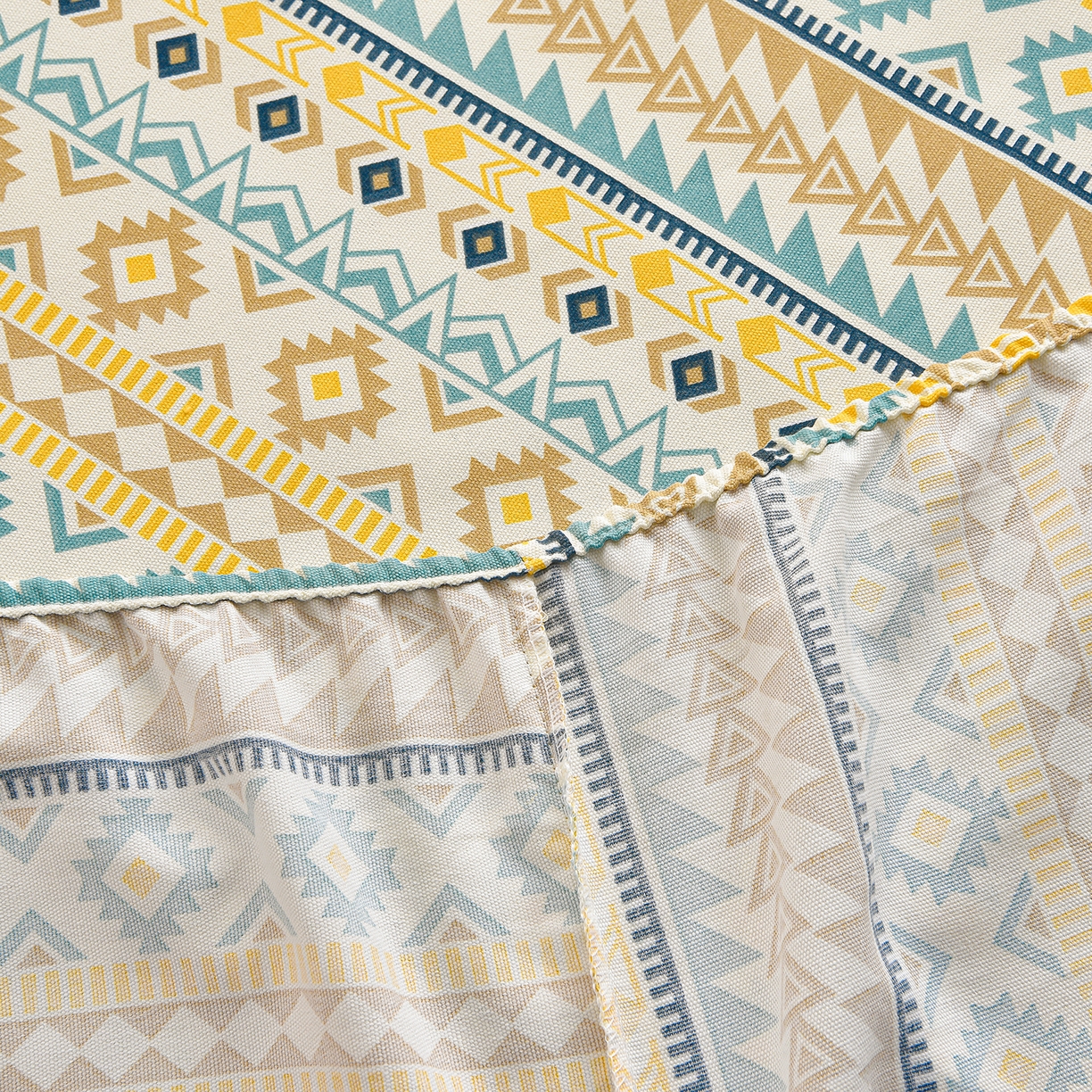 91家纺网 家纺一手货源 找家纺 曼尼 2026新款亲肤舒适原棉老粗布床单凉席三件套 摩洛哥