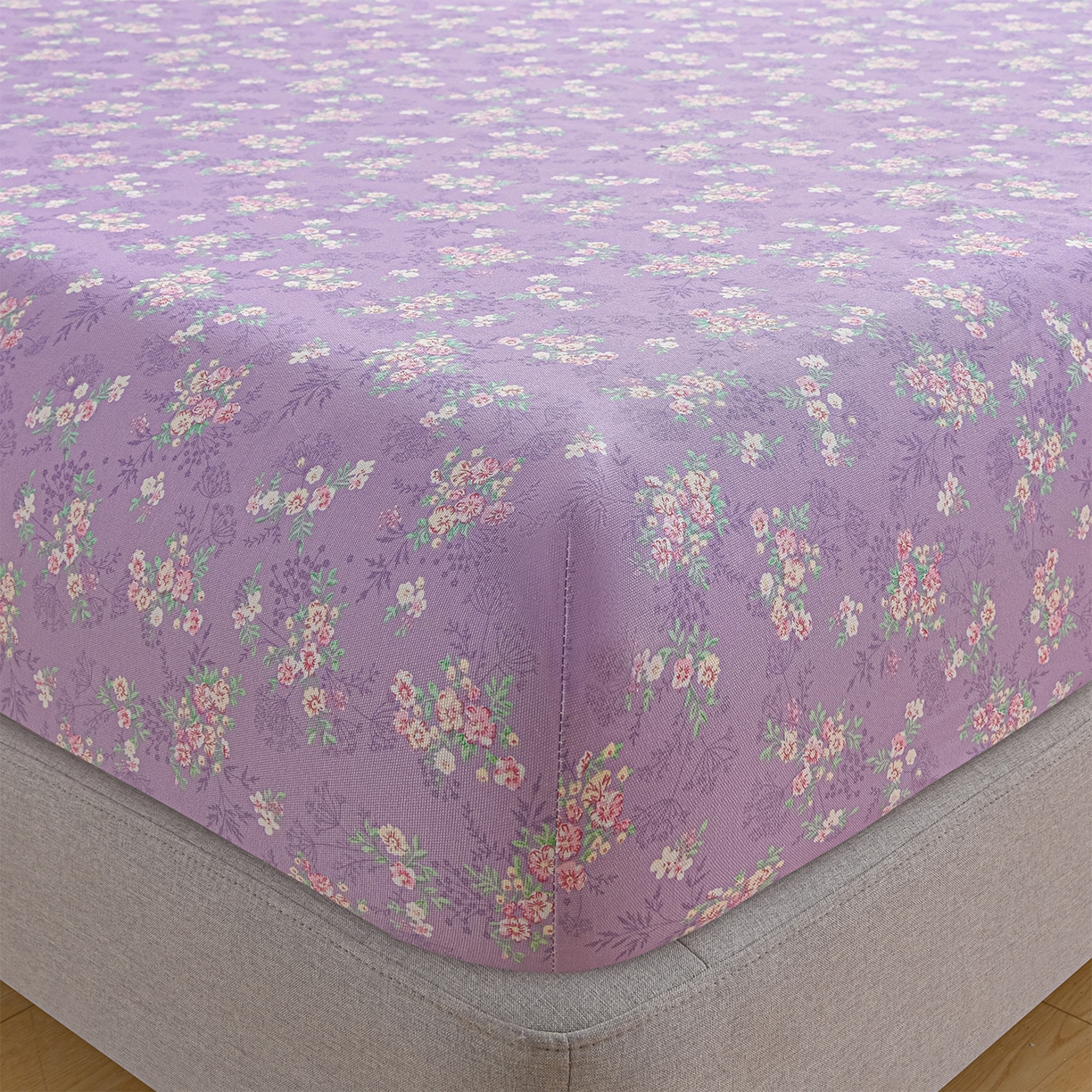 91家纺网 家纺一手货源 找家纺 曼尼 2026新款亲肤舒适原棉老粗布床单凉席三件套 紫罗兰