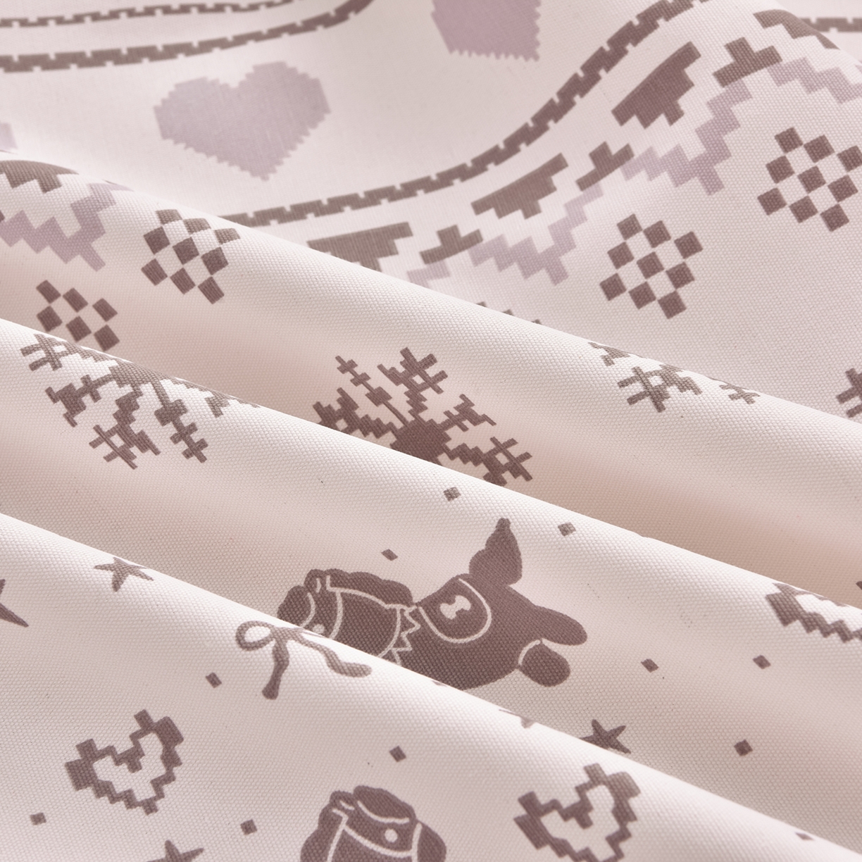 91家纺网 家纺一手货源 找家纺 曼尼 2026新款亲肤舒适原棉老粗布床单凉席三件套 北欧童话