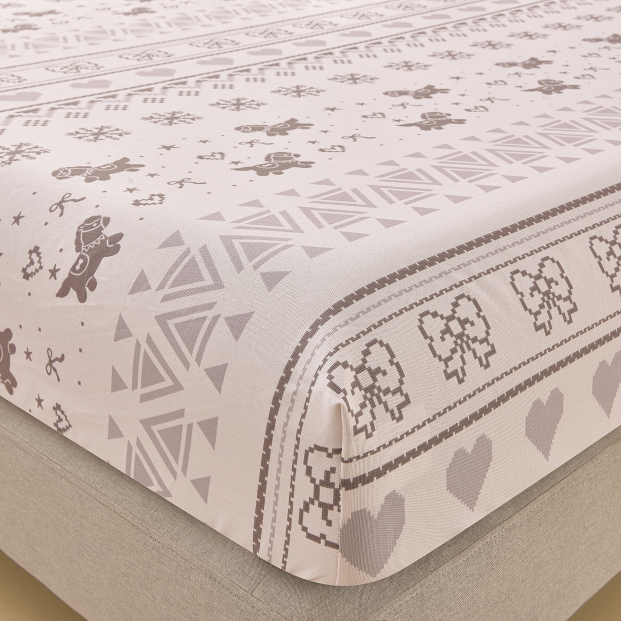 91家纺网 家纺一手货源 找家纺 曼尼 2026新款亲肤舒适原棉老粗布床单凉席三件套 北欧童话