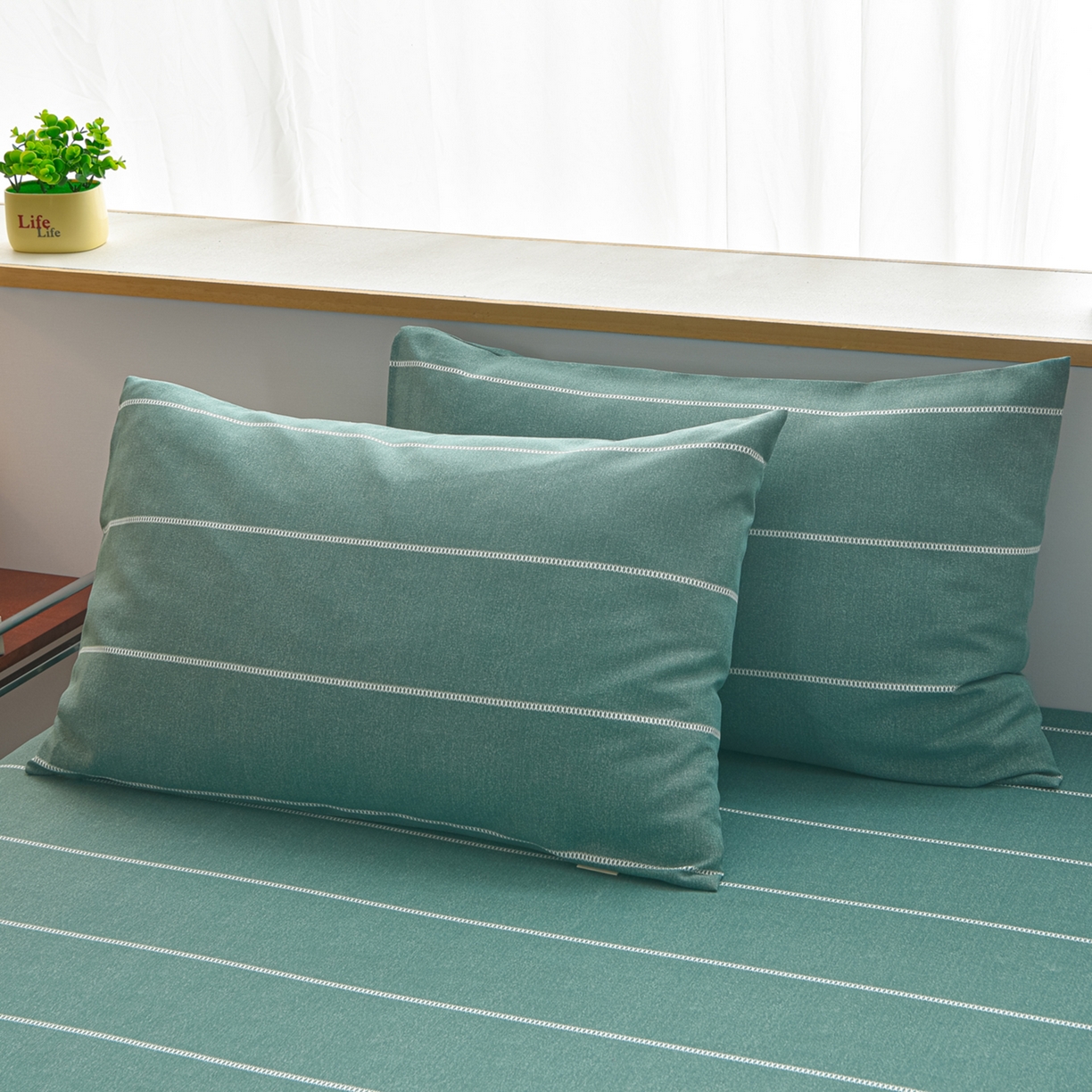 91家纺网 家纺一手货源 找家纺 曼尼 2026新款亲肤舒适原棉老粗布床单凉席三件套 初见