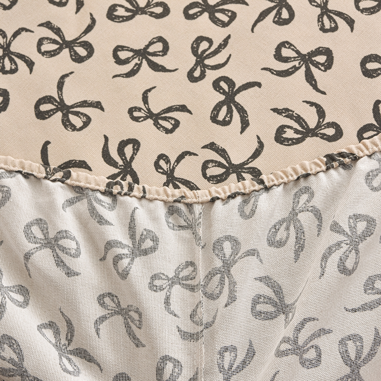 91家纺网 家纺一手货源 找家纺 曼尼 2026新款亲肤舒适原棉老粗布床单凉席三件套 蝴蝶结