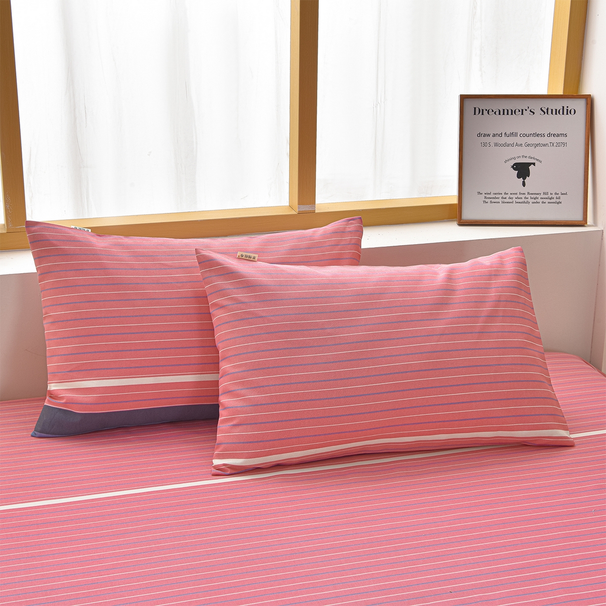 91家纺网 家纺一手货源 找家纺 曼尼 2026新款亲肤舒适原棉老粗布床单凉席三件套 简尚