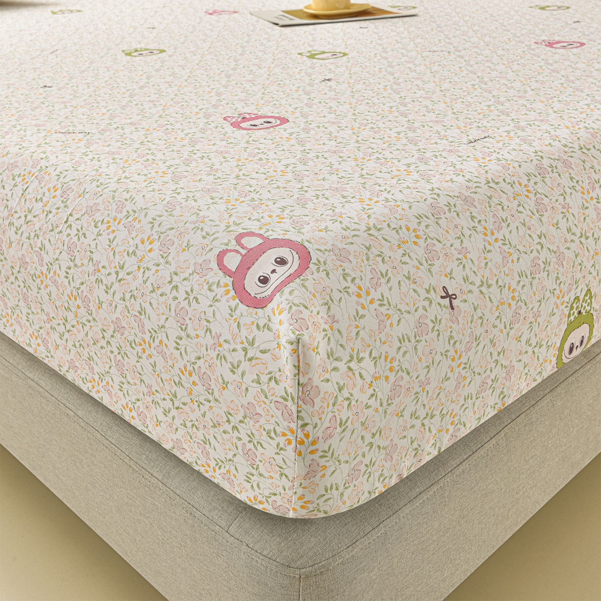 91家纺网 家纺一手货源 找家纺 曼尼 2026新款亲肤舒适原棉老粗布床单凉席三件套 拉布布