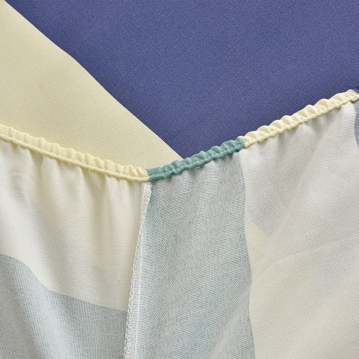 91家纺网 家纺一手货源 找家纺 曼尼 2026新款亲肤舒适原棉老粗布床单凉席三件套 绿大格